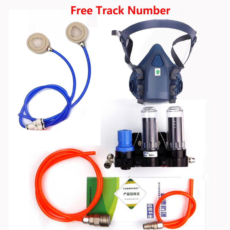    ȣ ý 3M 7502  ̽ Ʈ  ȣ  ũ/Function Supplied Air Fed Respirator System3M 7502 Half Face Paint Spraying Respirator Gas Mask
